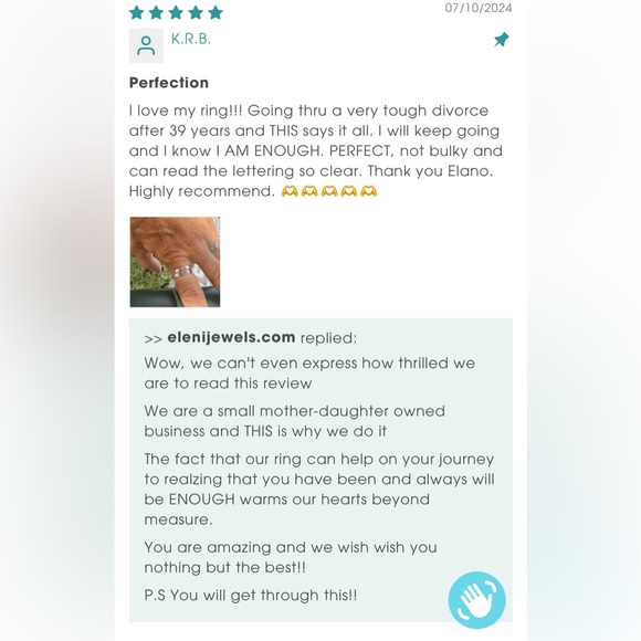 I Am Enough Empowerment Ring ๐ - Picture 5 of 16